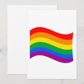 Traditionele LGBTQ+ Pride Flag Wavy Feestdagenkaart (Voorkant / Achterkant)