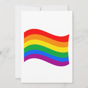Traditionele LGBTQ+ Pride Flag Wavy Feestdagenkaart