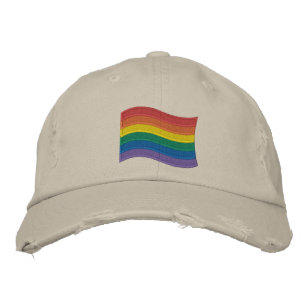 Traditionele LGBTQ+ Pride vlag geborduurd honkbal Geborduurde Pet