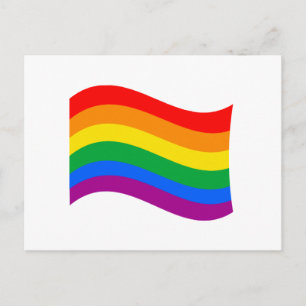 Traditionele LGBTQ+ Pride Vlag Golvend Briefkaart