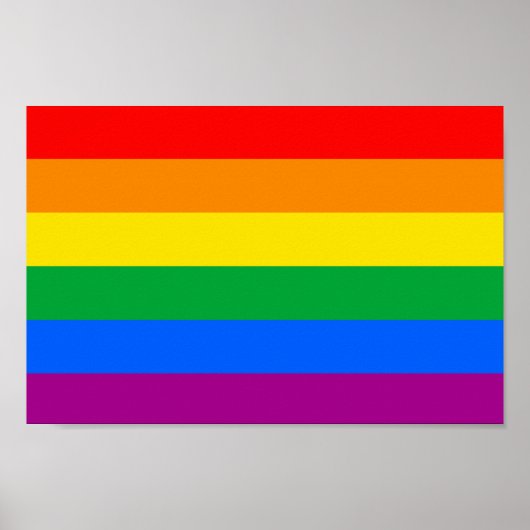 Traditionele LGBTQIA+ Pride Flag Poster (Voorkant)