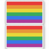 Traditionele LGBTQIA+ Pride Flag Sticker (Voorkant)