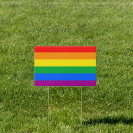 Traditionele LGBTQIA+ Pride Flag Tuinbord