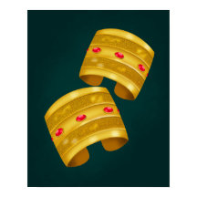 Traditionele Libische gouden accessoires kunst aan