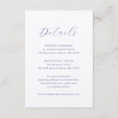 Traditionele Lila elegante bruiloft Informatiekaartje (Voorkant)