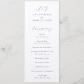 Traditionele Lila elegante bruiloft Programmakaart (Voorkant)