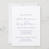 Traditionele Lila Elegante Trouw Kaart (Voorkant)