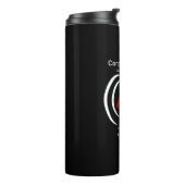 Traditionele Logo op thermische getumbler Thermosbeker (Gedraaid links)