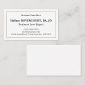 Traditionele look, Legal Professional Visitekaartj Visitekaartje (Voorkant / Achterkant)