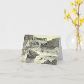 Traditionele,  look rouwende sympathiekaart kaart (Gele Bloem)