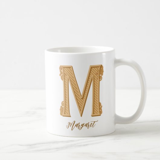 Traditionele M initiaal naam KoffieMok (Rechts)