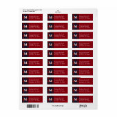 Traditionele MacLachlan Tartan Plaid Monogram Etiket (Full Sheet)