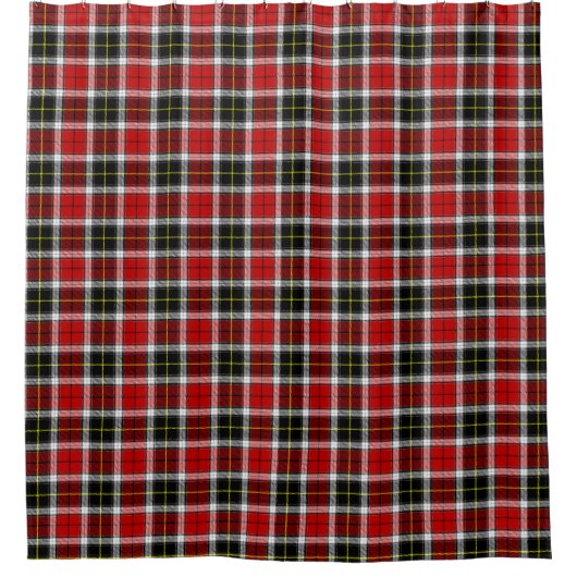 Traditionele Macpherson Clan Plaid Tartan Douchegordijn (Voorkant)