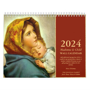 Traditionele Madonna en kind kerstcadeau Kalender
