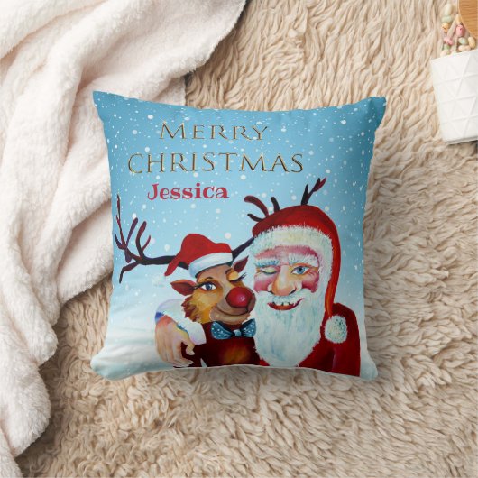 Traditionele Magische Sinterklaas die rudolf gliml Kussen (Deken)