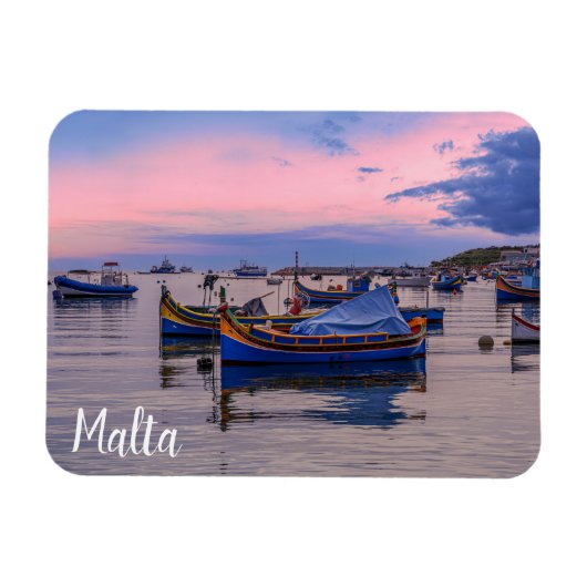 Traditionele Maltese boten in Marsaxlokk Magneet (Horizontaal)