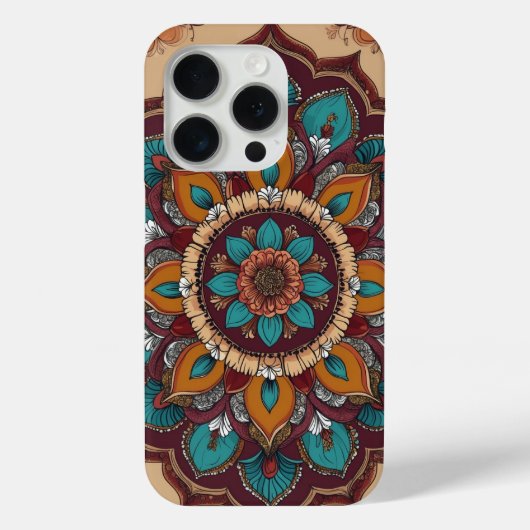 Traditionele Mandala Art iPhone 15 Pro Hoesje – Et (Achterkant)