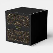 Traditionele mandala klassieke elegante luxe bruil bedankdoosjes (Achterkant)