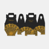 Traditionele mandala klassieke elegante luxe bruil bedankdoosjes (Uitgevouwen)