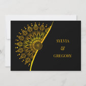 Traditionele mandala klassieke elegante luxe bruil kaart (Voorkant)