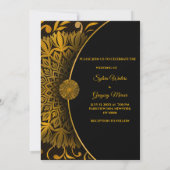 Traditionele mandala klassieke elegante luxe bruil kaart (Achterkant)