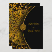 Traditionele mandala klassieke elegante luxe bruil kaart (Voorkant / Achterkant)