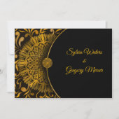 Traditionele mandala klassieke elegante luxe bruil kaart (Voorkant)