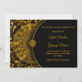 Traditionele mandala klassieke elegante luxe bruil kaart (Achterkant)