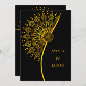 Traditionele mandala klassieke elegante luxe bruil kaart (Voorkant / Achterkant)