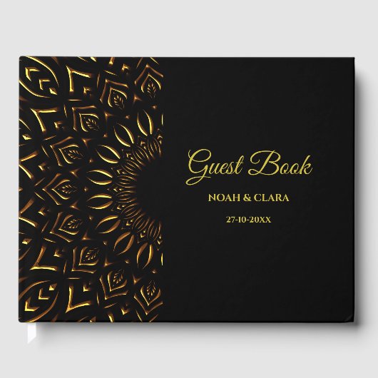 Traditionele mandala klassieke elegante luxe kunst gastenboek (Voorkant)