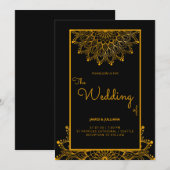 Traditionele mandala klassieker elegante uitnodigi kaart (Voorkant / Achterkant)