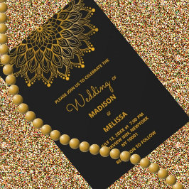 Traditionele mandala klassieker elegante uitnodigi kaart