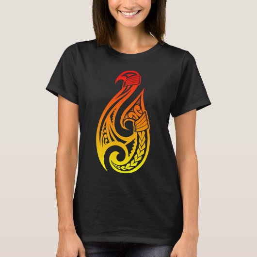 Traditionele Maori Hei matau haak T-shirt (Voorkant)