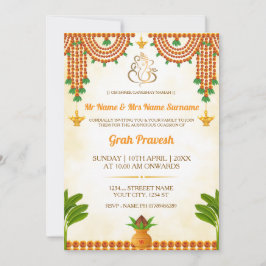 Traditionele Marigold & Kalash Huisverwarmingsuitn Kaart