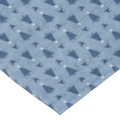 Traditionele marineblauw-kerstbomen en rendieren tafelkleed (Gekanteld)
