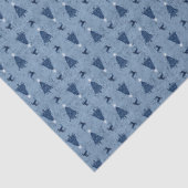 Traditionele marineblauw-kerstbomen en rendieren tissuepapier (Detail)