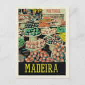 Traditionele marktillustratie Madeira Portugal Briefkaart (Voorkant)