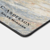 Traditionele marmeren look met naam & titel bureaumat (Hoek)