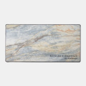 Traditionele marmeren look met naam & titel bureaumat (Voorkant)