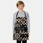 Traditionele Marokkaanse Textuur Beige Modern Patr Schort (Gedragen)