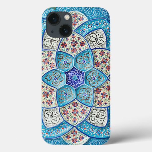 Traditionele Marokkaanse turquoise Blue, white, za Case-Mate iPhone Case (Achterkant)