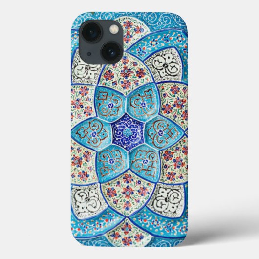 Traditionele Marokkaanse turquoise Blue, white, za Case-Mate iPhone Case (Achterkant)