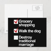 TRADITIONELE MARRIAGE VERNIETIGEN BRIEFKAART (Voorkant / Achterkant)