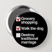 TRADITIONELE MARRIAGE VERNIETIGEN RONDE BUTTON 4,0 CM (Voorkant /achterkant)