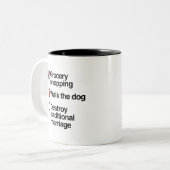 TRADITIONELE MARRIAGE VERNIETIGEN TWEEKLEURIGE KOFFIEMOK (Voorkant links)