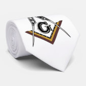Traditionele Masonic Square en Compass No. 5 Stropdas (Opgerold)