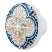 Traditionele mediterrane blauwe en bruine Tegel Keramische Knop (Rechts)