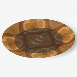 Traditionele mediterrane keramische tapijten voor  papieren bordje