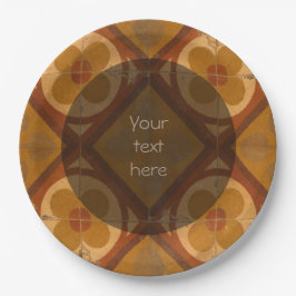 Traditionele mediterrane keramische tapijten voor  papieren bordje