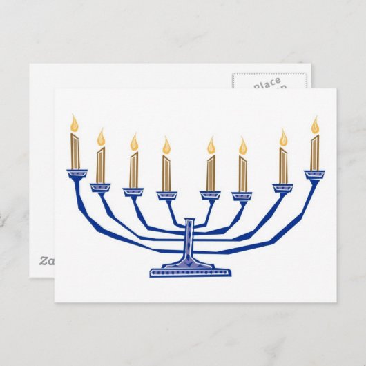 Traditionele Menorah Briefkaart (Voorkant / Achterkant)